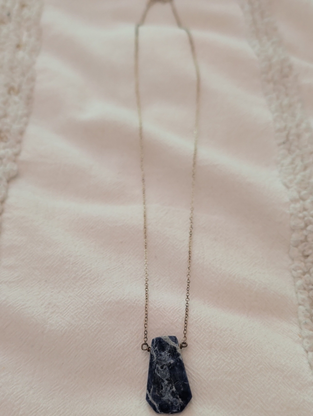 Blue Sodalite Pendant silver 925 Necklace - Women Jewelry